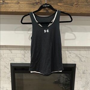 Under Armour black white layered racer back tank 4 for $20